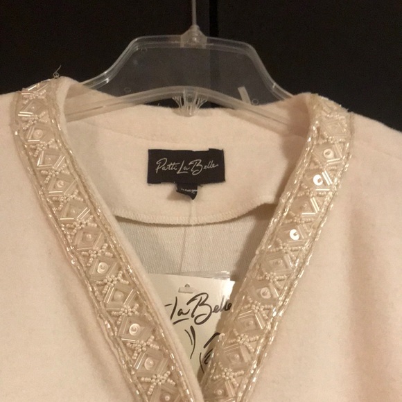 🎉HP🎊Patti Labelle Wool Cream Cape Jacket - Picture 4 of 8
